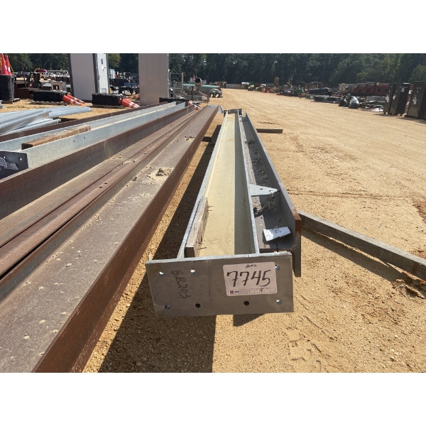 (2) GALVANIZED I-BEAM, APPROX 8" X 12" X 28'
