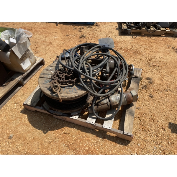 STEEL CABLE (1 SPOOL), POWER CABLE & MISC ITEMS