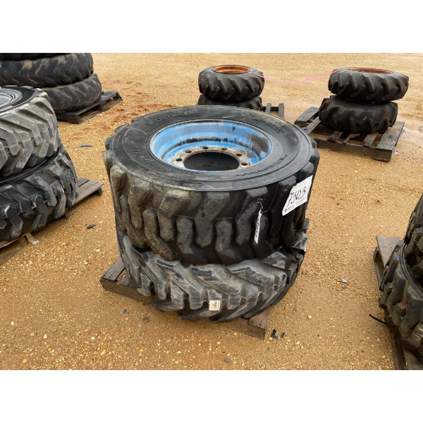 (2) 385/65D22.5 WHEEL/TIRE COMBO, FITS GENIE S80