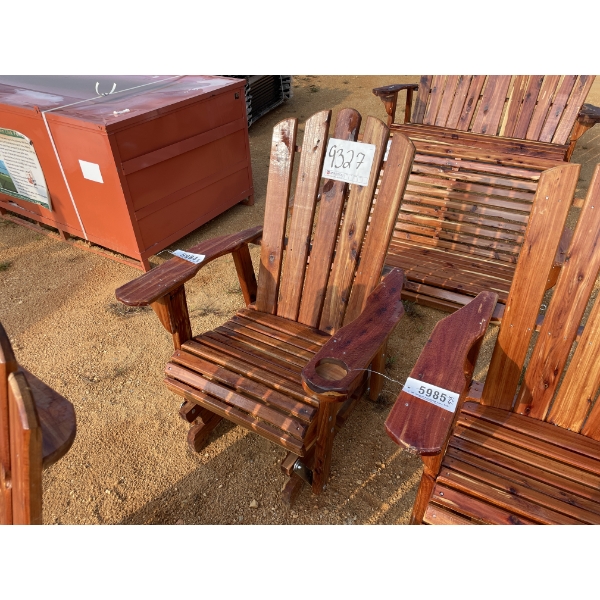 RED CEDAR GLIDER ROCKER
