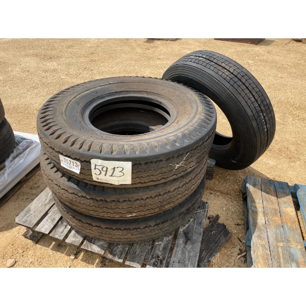 TIRES & RIMS (3 EA) 11.00-20, 295/75R22.5