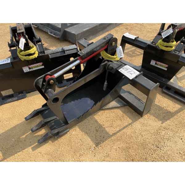 STUMP BUCKET GRAPPLE, fits skid steer loader