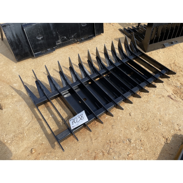 ROOT RAKE, 70",  fits skid steer loader