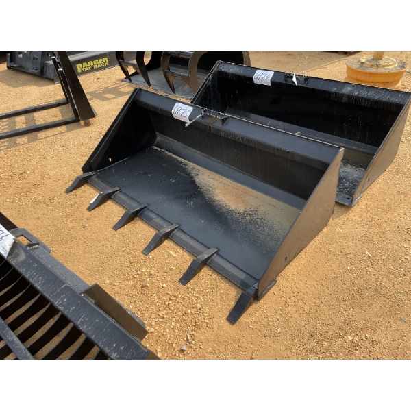 68" T BUCKET, fits skid steer loader