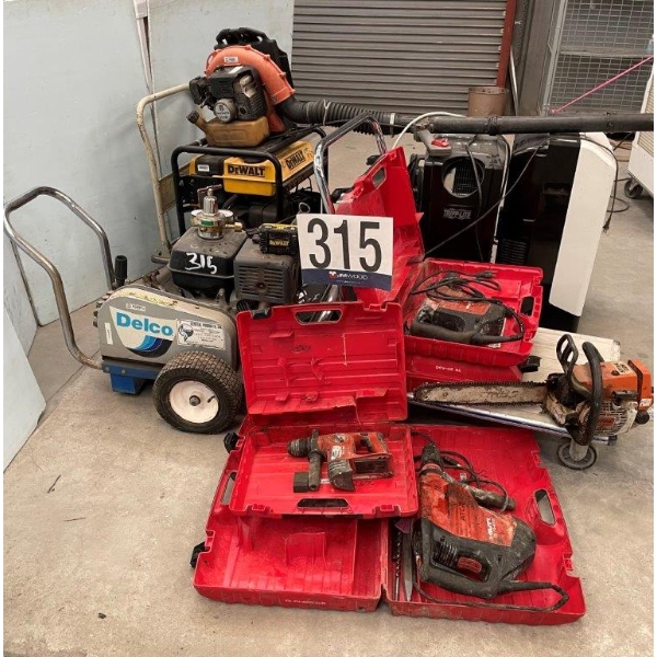 GENERATOR, PRESSURE WASHER, BATTERY CHARGERS, BACKPACK BLOWER, CHAIN SAW, CRIMPING TOOLS