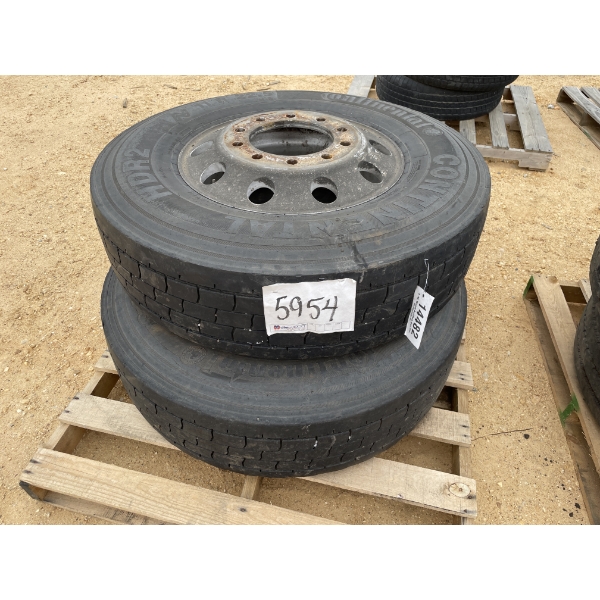(2) 11R24.5 TIRES & RIMS