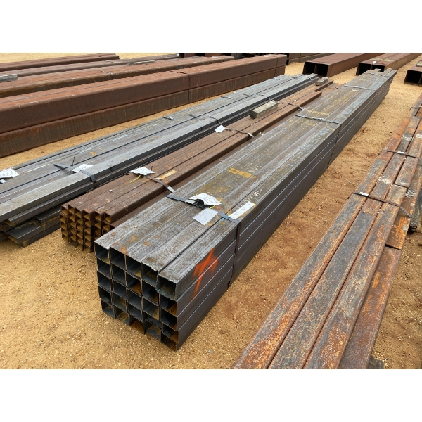 STEEL SQUARE TUBE, 1/8" X 4"SQ X 24' (25)