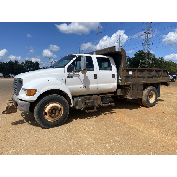 2000 FORD F750 XL Flatbed Dump Truck