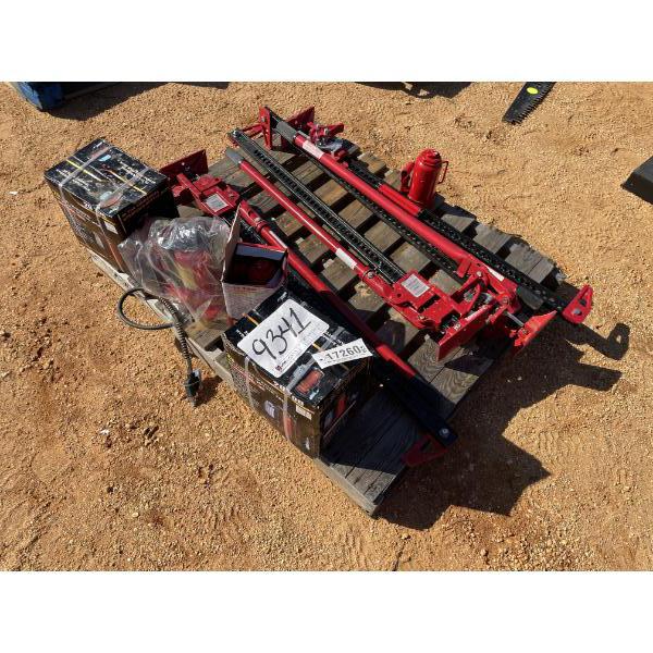 FARM JACKS 4 ea,  20 TON AIR/MANUAL JACKS 3 ea, 12 TON HYDRAULIC JACKS 2 ea