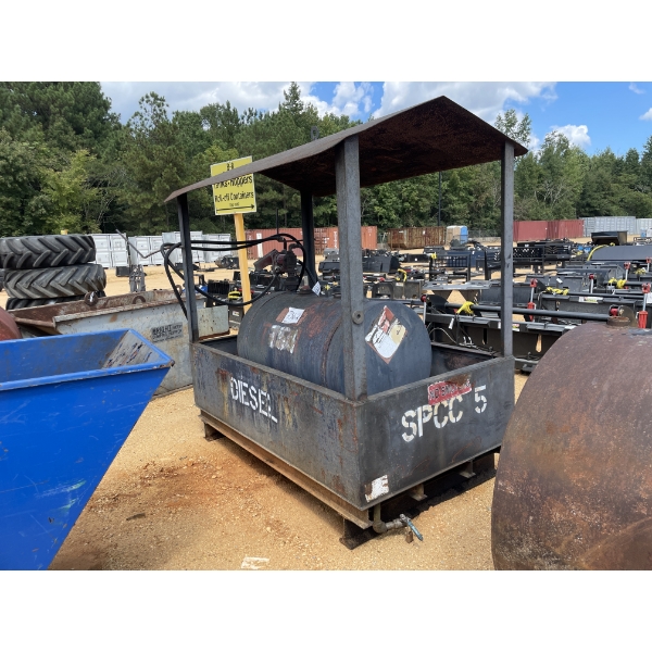 FUEL STORAGE TANK & HOLDING  BAY W/PUMP & HOSE