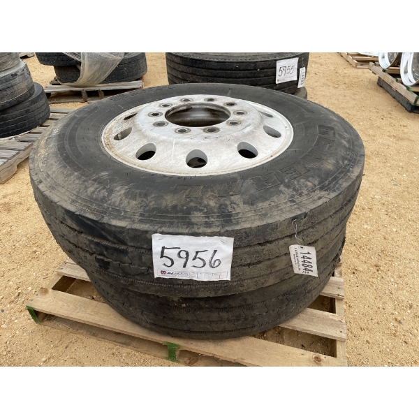 (2) 11R24.5 TIRES & RIMS