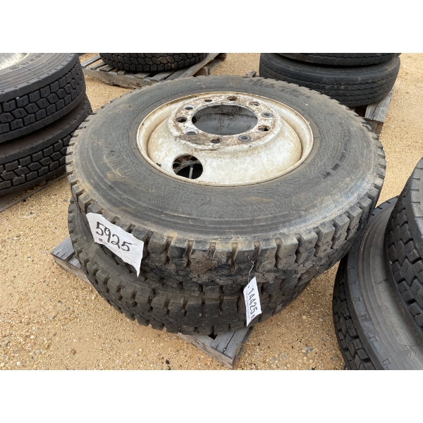 (2) 11R22.5 TIRES W/ RIMS