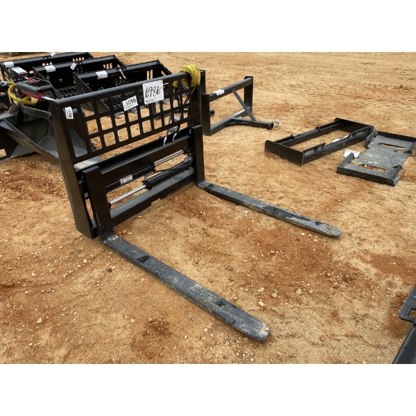 FORKLIFT FRAME ASSY W/POWER ADJ FORKS,  fits skid steer loader