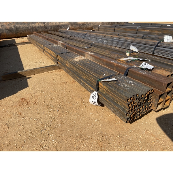 STEEL SQUARE TUBING,  14G X 1-1/4" X 20' (59 PIECES)