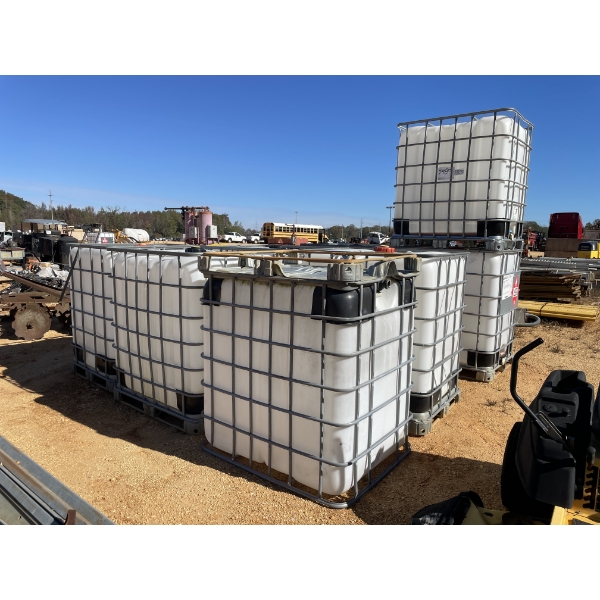 (8) PLASTIC TOTES, 300 GALLON