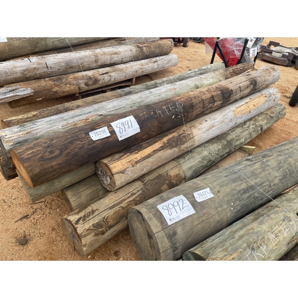 ASSORTED LENGTH TREATED FENCE POST (10 EACH)