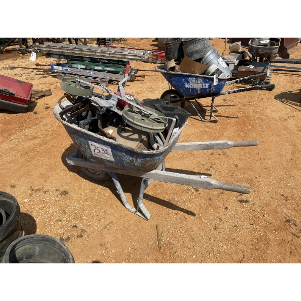 WHEEL BARROW, PUSH PLANTER & OTHER MISC ITEMS