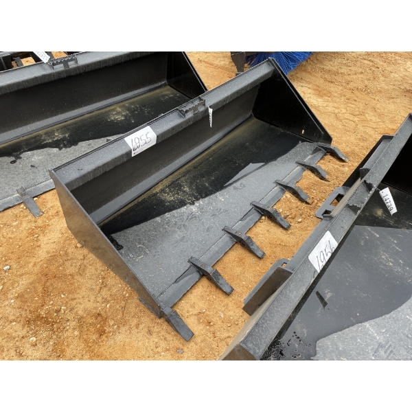 BUCKET, 74" W, fits skid steer loader