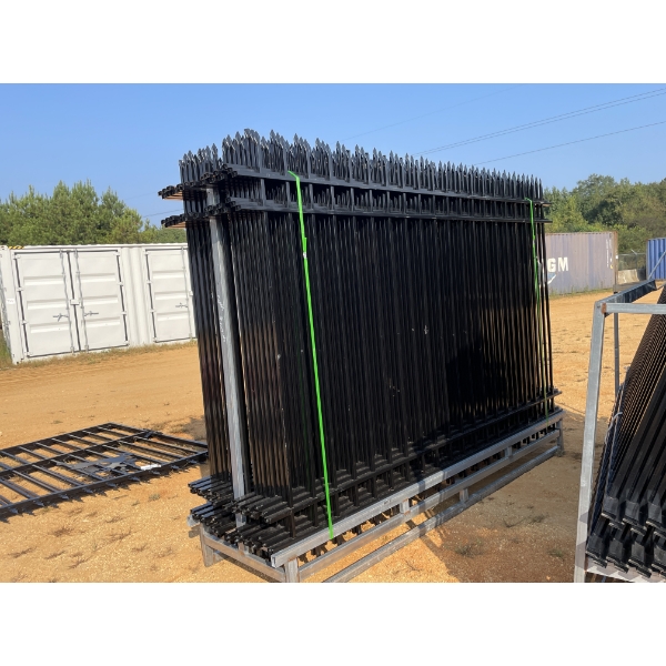 DECORATIVE FENCE, 10'L X 7'H, (2) PANELS (20) POST