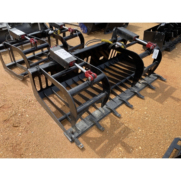 ROOT RAKE GRAPPLE, 72", fits skid steer loader