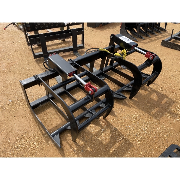 72"  ROOT RAKE GRAPPLE,  fits skid steer loader