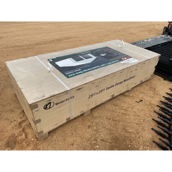 K2223 DOUBLE GARAGE METAL SHED