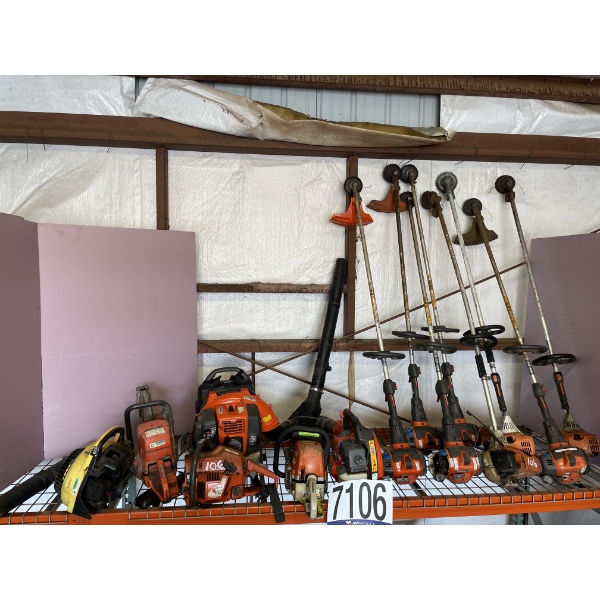CHAIN SAWS, GRASS TRIMMERS & BLOWERS
