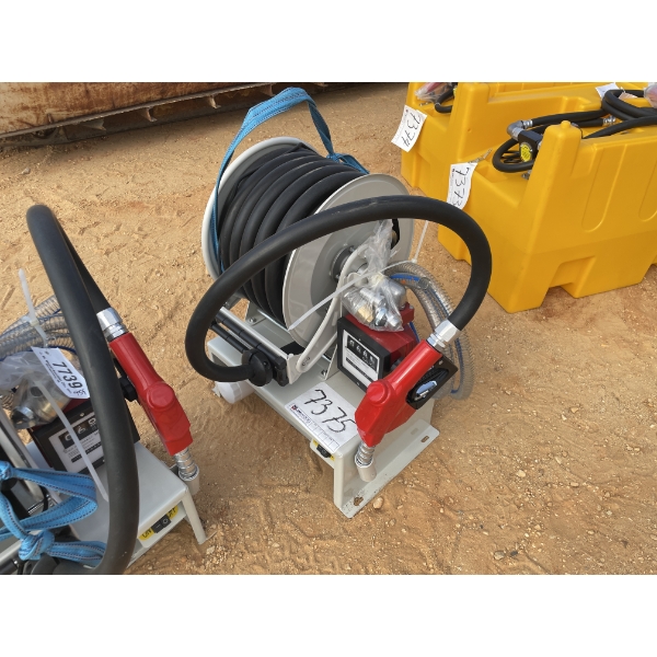 FUEL HOSE REEL W/METER HOSE REEL, HOSE & NOZZLE, ELECTRIC POWERED