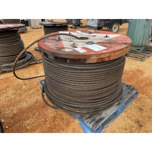 SPOOL OF STEEL CABLE