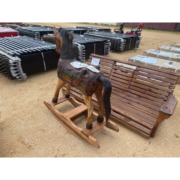 WOOD ROCKING HORSE
