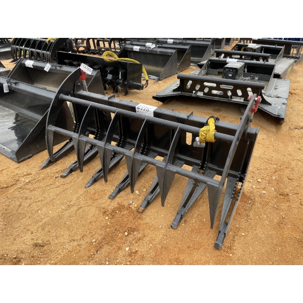 ROOT RAKE GRAPPLE, 72", fits skid steer loader