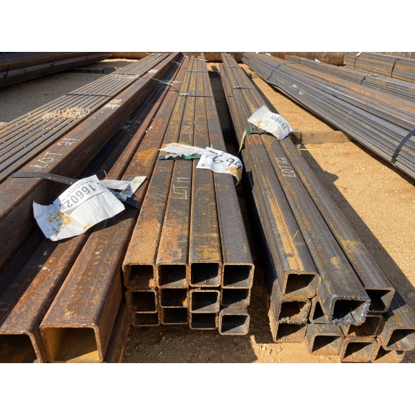 STEEL SQUARE TUBING,  3/16" X 2-1/2" X 20' (12 PIECES)