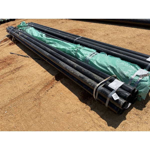 STEEL PIPE, 4" diameter, schedule 40, 20' long, 10 pieces banded together