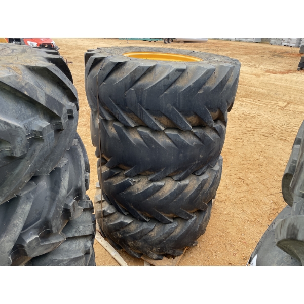 MICHELIN 440/80R24 TIRES & RIMS (4 EACH)