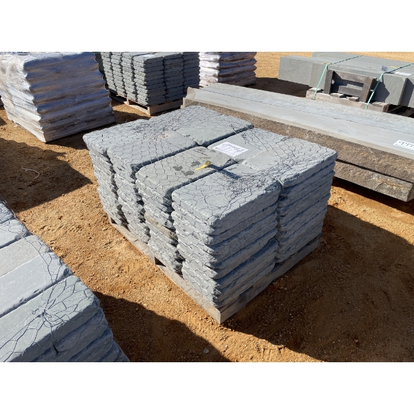 12" x 8" x 2" TUMBLED PAVER STONE, 132 LF