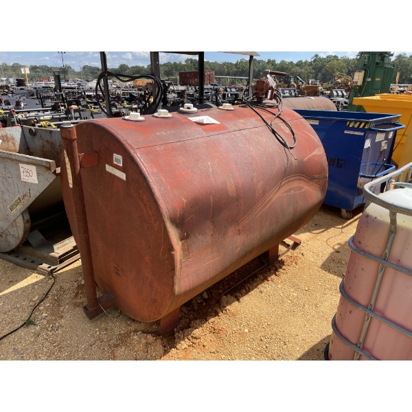 FUEL STORAGE TANK W/PUMP, 500 GALLON APPROX