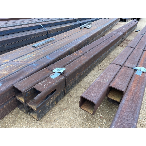 STEEL SQUARE TUBE,  1/2" X 8"SQ, VARIOUS LENGTHS (4)