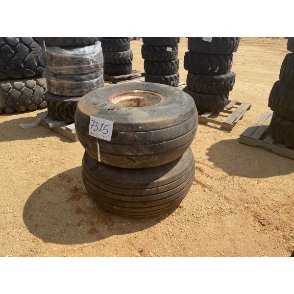 (2) RIMS & TIRES, 16.5 X 16.1