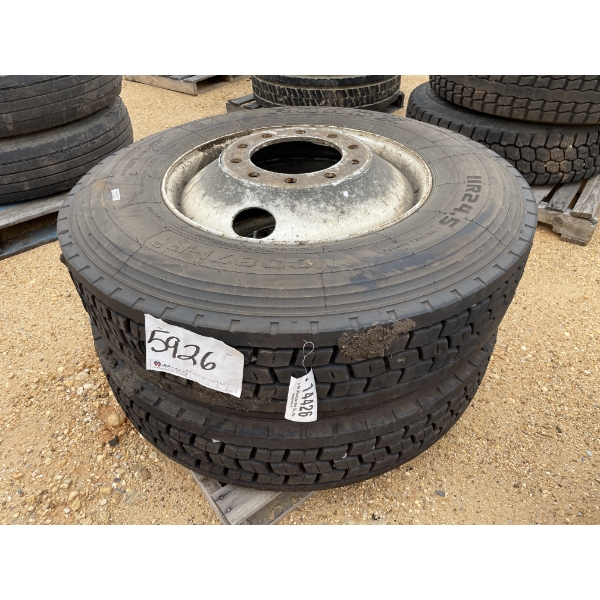 (2) 11R24.5 TIRES W/ RIMS