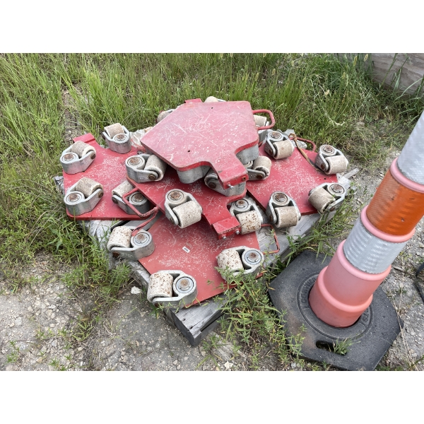 (6) 6 TON HEAVY DUTY ROLLER DOLLYS