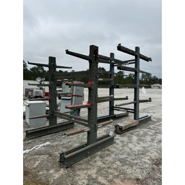 (2) METAL STORAGE RACKS