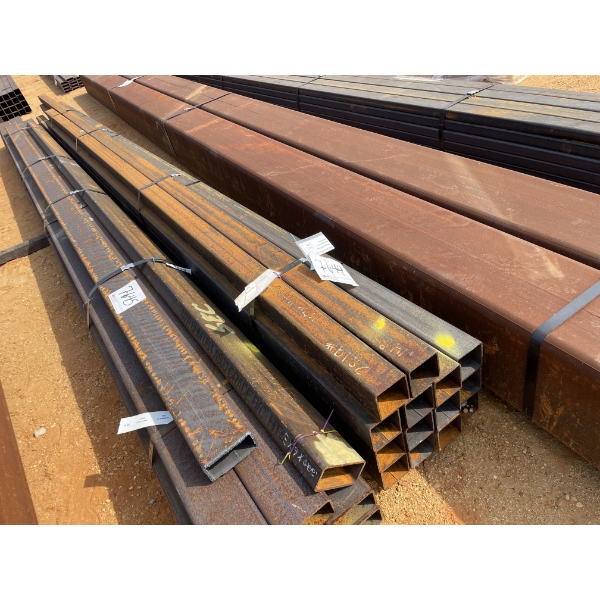 STEEL TUBE, 3/16" X 4" SQ X 24' (14 PCS)