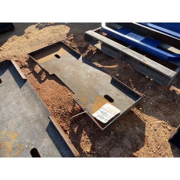WELD ON PLATE, fits skid steer loader