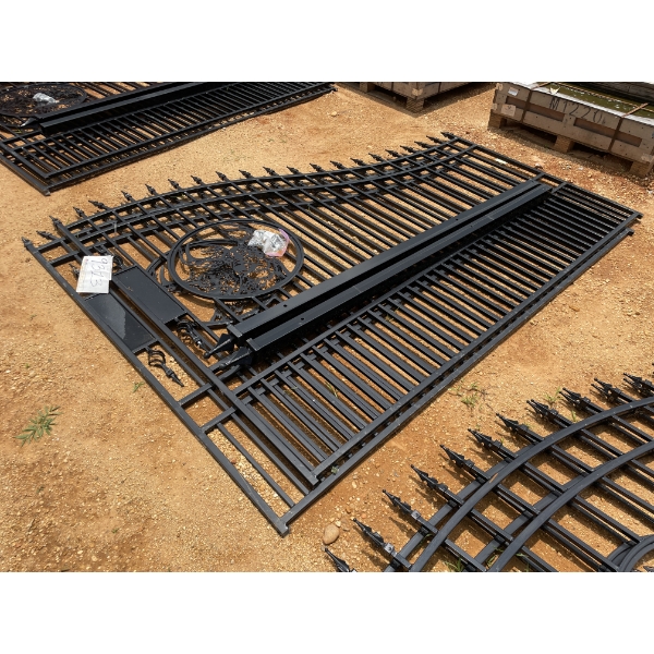 BI-PARTING WROUGHT IRON GATE 16'