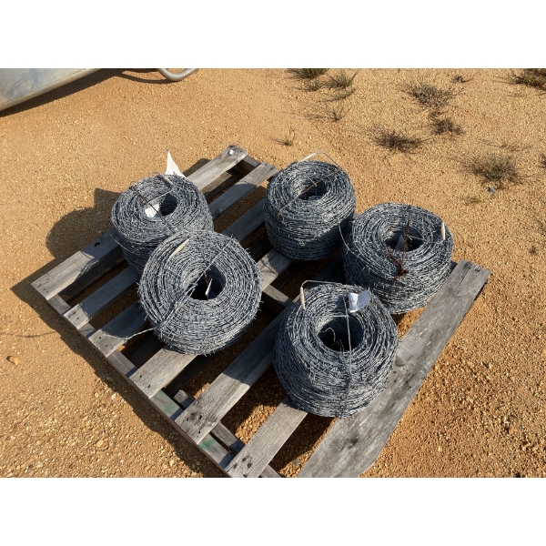 VICTORY BARBED WIRE (5 ROLLS), APPROX 1360' PER ROLL