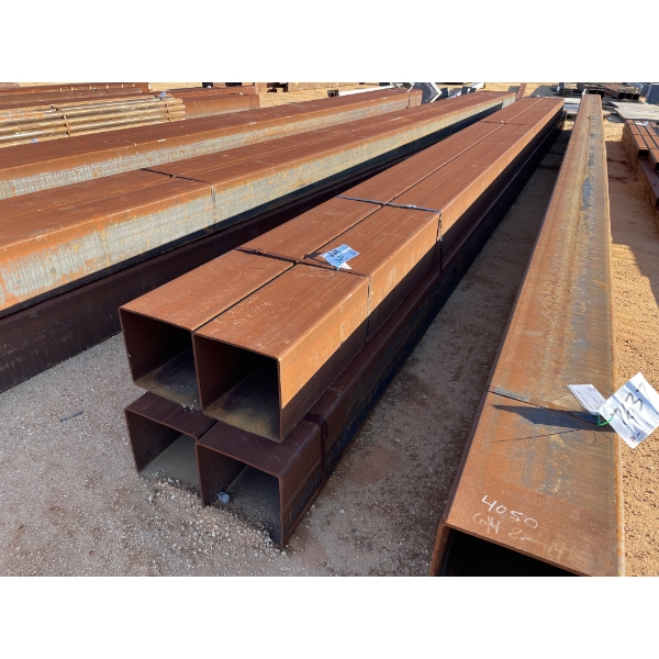 (4) PCS 1/4" X 14" SQUARE TUBING, 33'-38'