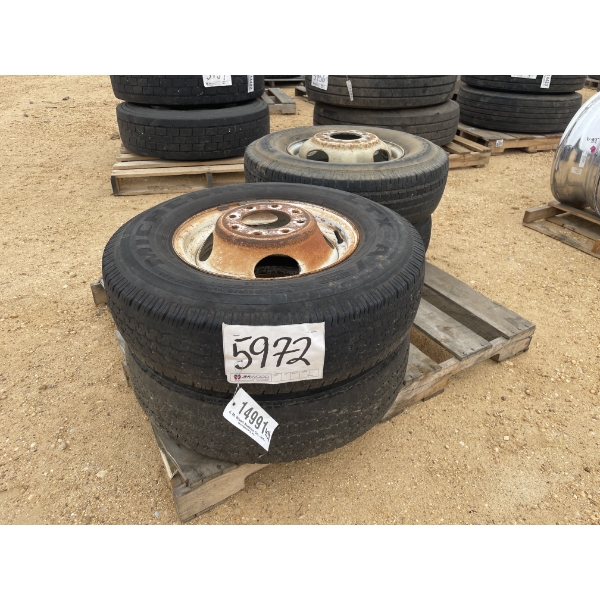 (4) 215/85R16 TIRES AND RIMS