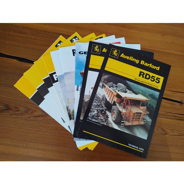 (9) 1983-1992 AVELING BARFORD EQUIPMENT BROCHURES