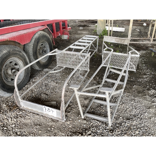 (2) FIXED SAFETY LADDERS