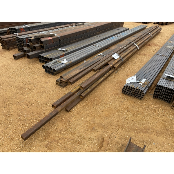 STEEL SQUARE TUBE, 1/4" X 2-1/2"SQ X 20' (27)